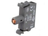 Lumină LED Frontală 230VAC Roșie 22mm