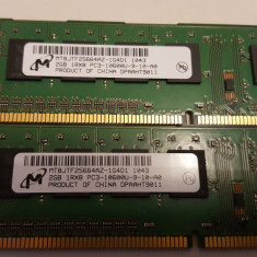 Kit 4 Gb MT (2x2 Gb) DDR 3 PC3-10600U 1333 MHz , Memorie PC
