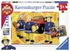 Puzzle Pompierul Sam, 2X12 Piese, Ravensburger