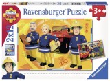 Puzzle Pompierul Sam, 2X12 Piese, Ravensburger