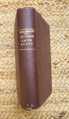 M. Staureanu - Dictionar Latin-Roman, Scrisul Romanesc, Craiova 1924 foto