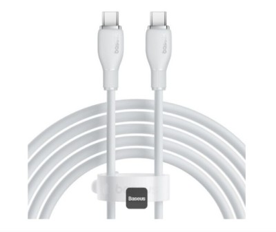 Cablu Baseus Pudding USB-C-USB-C P10355702221-B1, alb&amp;nbsp; foto
