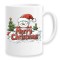 Cana alba personalizata Merry Christmas, Model Snowman, INOVATIX&reg;. 330ml