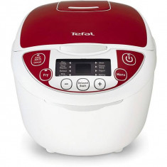 Multicooker Tefal RK 705 Fuzzy Logic 5L 600W 10 programe Alb/Rosu foto