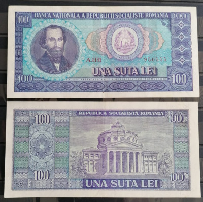 Romania, bancnota 100 lei 1966, circulata foto