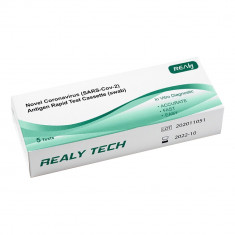 Set 5x Teste Rapide COVID-19, Realy Tech, Antigen, Recoltare Nazo-Faringiana, Rezultat in 10 min, Pe