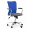 Scaun birou copii HM Andy, Mesh/Stofa, Ergonomic, Cadru Cromat, Inaltime ajustabila, Mecanism balansare, Rotire 360 ˚, 102 Kg, Albastru