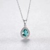 Colier Din Argint Piatra Verde/Green Zirconiu Lacrima ARG397N, Argintboutique