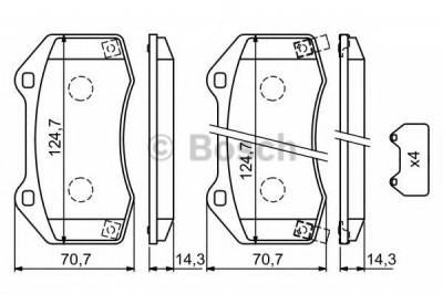 Set placute frana,frana disc OPEL CORSA D (2006 - 2016) BOSCH 0 986 494 718 foto