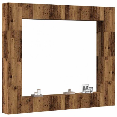 vidaXL Set dulap TV 8 piese montat pe perete lemn vechi lemn prelucrat foto