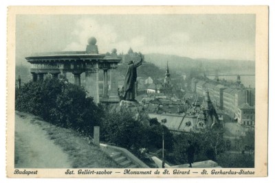 AD 1018 C. P. VECHE -BUDAPEST -MONUMENT DE ST. GERARD -UNGARIA foto