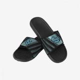 Seattle Kraken papuci de bărbați Legacy Velcro Sport Slide Slipper - M = 42-43 EU