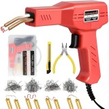 Pistol de lipit plastic cu capse, 50W, sfic, cutter, 200 bucati, trusa