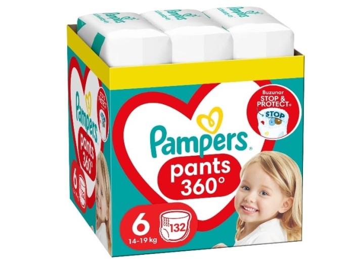 Scutece-chilotel Pampers Pants XXL Box Marimea 6, 14-19 kg, 132 buc