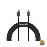 Cablu Date si Incarcare USB-C - USB-C Baseus Superior Series 100W 1m Negru CATYS-B01