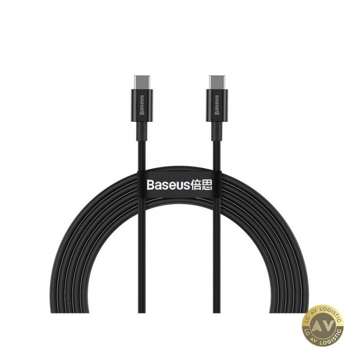 Cablu Date si Incarcare USB-C - USB-C Baseus Superior Series 100W 2m Negru CATYS-C01