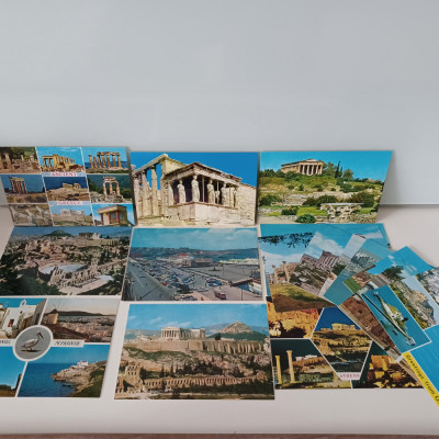 23 carti postale vechi, Grecia (16) si Siria (7), 1976, necirculate foto