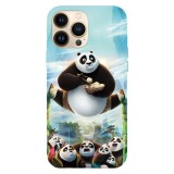 Husa compatibila cu Apple iPhone 14 Plus, Viceversa, model Kung fu pandas lunch, Silicon, TPU, Transparent, Carcasa