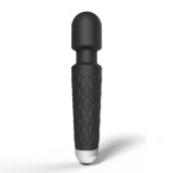Baghete vibratoare - Loving Joy Mini Bagheta Vibratoare cu 20 Functii Neagra Capat Flexibil Stimulare care Iti va Lua Mintile