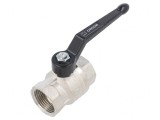 Robinet mecanic cu bilă din alamă nichelată 25bar 15-90&deg;C