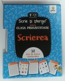 SCRIE SI STERGE , PENTRU PRESCOLARI MARI , SCRIEREA , 32 FISE REFOLOSIBILE , 2021, LIPSA MARKER SPECIAL