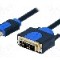 Cablu DVI - HDMI, DVI-D (18+1) mufa, HDMI mufa, 5m, albastru, negru, LOGILINK - CHB3105