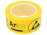 Bandă de avertizare ESD PVC galben-negru 33m x 50mm