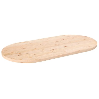 Gossi blat de masa, 100x50x2,5 cm, lemn masiv de pin, oval foto