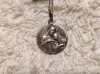 Argint MEDALION ISUS HRISTOS facand o MINUNE 1900 FRANTA superb pe Lant argint