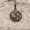 argint MEDALION ISUS HRISTOS facand o MINUNE 1900 FRANTA superb pe Lant argint