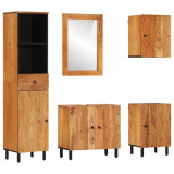 Set dulapuri de baie, 5 piese, lemn masiv de acacia GartenMobel Dekor, vidaXL
