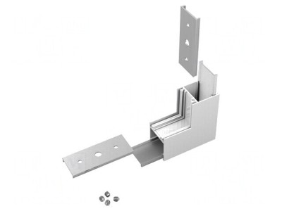 Conector Alb 270&amp;deg; LINEA20 Aluminiu Policarbonat foto