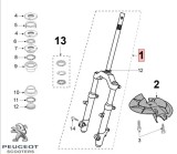Furca Fata Originala Peugeot Jet Force C-Tech Dark Side Ice WRC 2T 50cc (766140/744691) Motorevolution