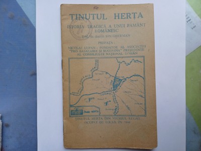 ȚINUTUL HERȚA.ISTORIA TRAGICA A UNUI PAMANT ROMANESC.PROF.ION.GHERMAN.1991. foto