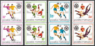 ROM&amp;Acirc;NIA 1970 - LP 729 - CAMPIONATUL MONDIAL DE FOTBAL DIN MEXIC - SERIE MNH X2 foto