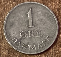 C50 - Moneda foarte veche - Danemarca - 1 ore - 1964