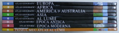 ATLAS GEOGRAFIC , VOL. I - VIII ( EUROPA , AFRICA , AMERICA SI AUSTRALIA , ASIA , AL LUMII) , ATLAS ISTORIC (EPOCA ANTICA , EPOCA MODERNA ) , Bucurest foto