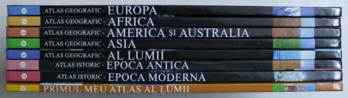 ATLAS GEOGRAFIC , VOL. I - VIII ( EUROPA , AFRICA , AMERICA SI AUSTRALIA , ASIA , AL LUMII) , ATLAS ISTORIC (EPOCA ANTICA , EPOCA MODERNA ) , Bucurest