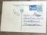 CP04 Carte Postala 1937 Timisoara Stampila Tranzit Gara Catre Student Nicolae Chiritescu Scola Politehnica Carol II Aviatie