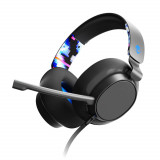 Casti Gaming cu microfon Skullcandy Slyr Multi-Platform, Cu fir, Negru/Albastru