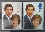 Marea Britanie 1981, printul Charles si Lady Diana, regi, MNH