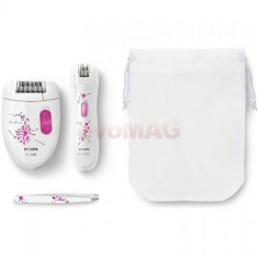 Epilator 3 in 1 Philips Satinelle Essential HP6549/01, Alb foto