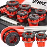 Trusa filetat tevi 1/4", 3/8", 1/2", 3/4", 1", 1-1/4", 6 piese, Verke