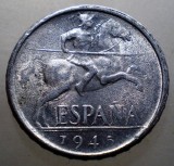 2.207 SPANIA 10 CENTIMOS 1945 XF/AUNC, Europa, Aluminiu