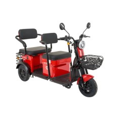 Tricicleta electrica ZT-17-G, motor 1300W, baterie 60V 20Ah GRAPHENE, autonomie 50km, viteza maxima 25km/h, nu necesita permis de conducere - Roșu