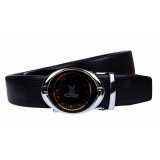 Curea barbati, casual, eleganta, din piele naturala, Negru 3.5cm - CK38N, MADE IN ROMANIA