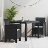VidaXL Set de masă pentru grădină 3 pcs Antracit Ratan Polt 3378676