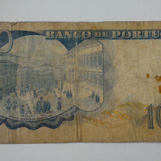 BANCNOTA PORTUGALIA 100 escudos 1966