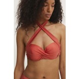 Answear Lab sutien de baie culoarea portocaliu, cupa rigidizata
