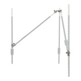 Set colț AKO pentru gard T-post, cu elemente fixare, suruburi M10, piulite, capace plastic